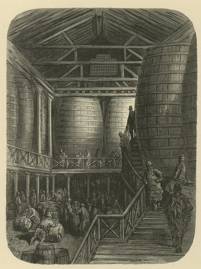 Brewery Workers in the Storehouse by Gustave Dore